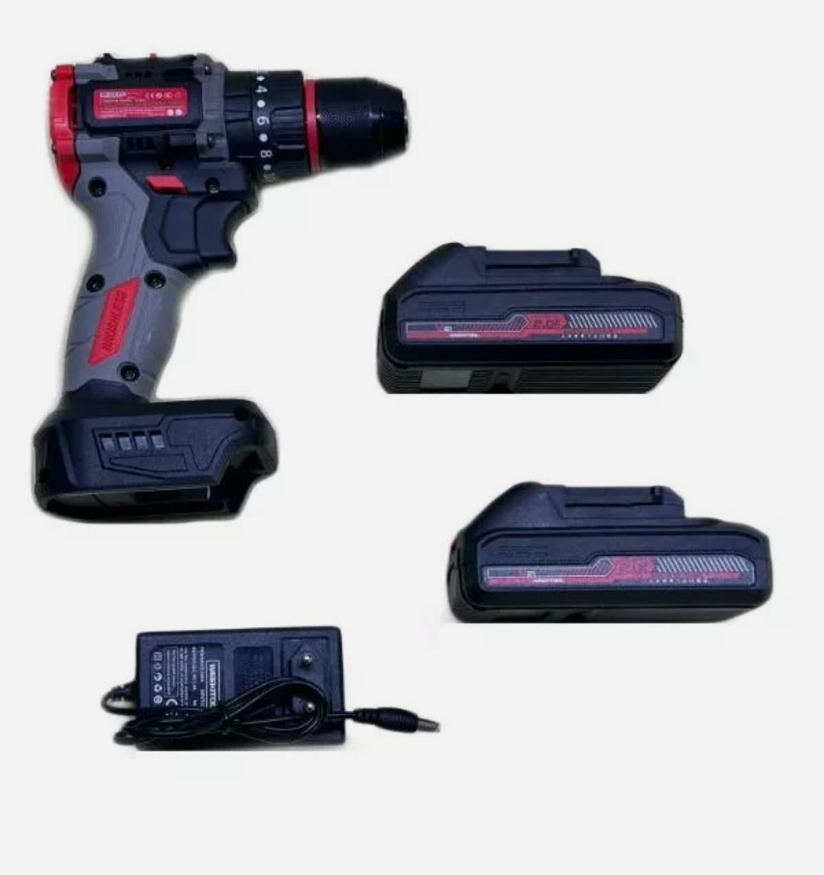 TRAPANO AVVITATORE PERCUSSIONE INDICATORE CARICA BATTERIA LITIO LED PERFORATORE