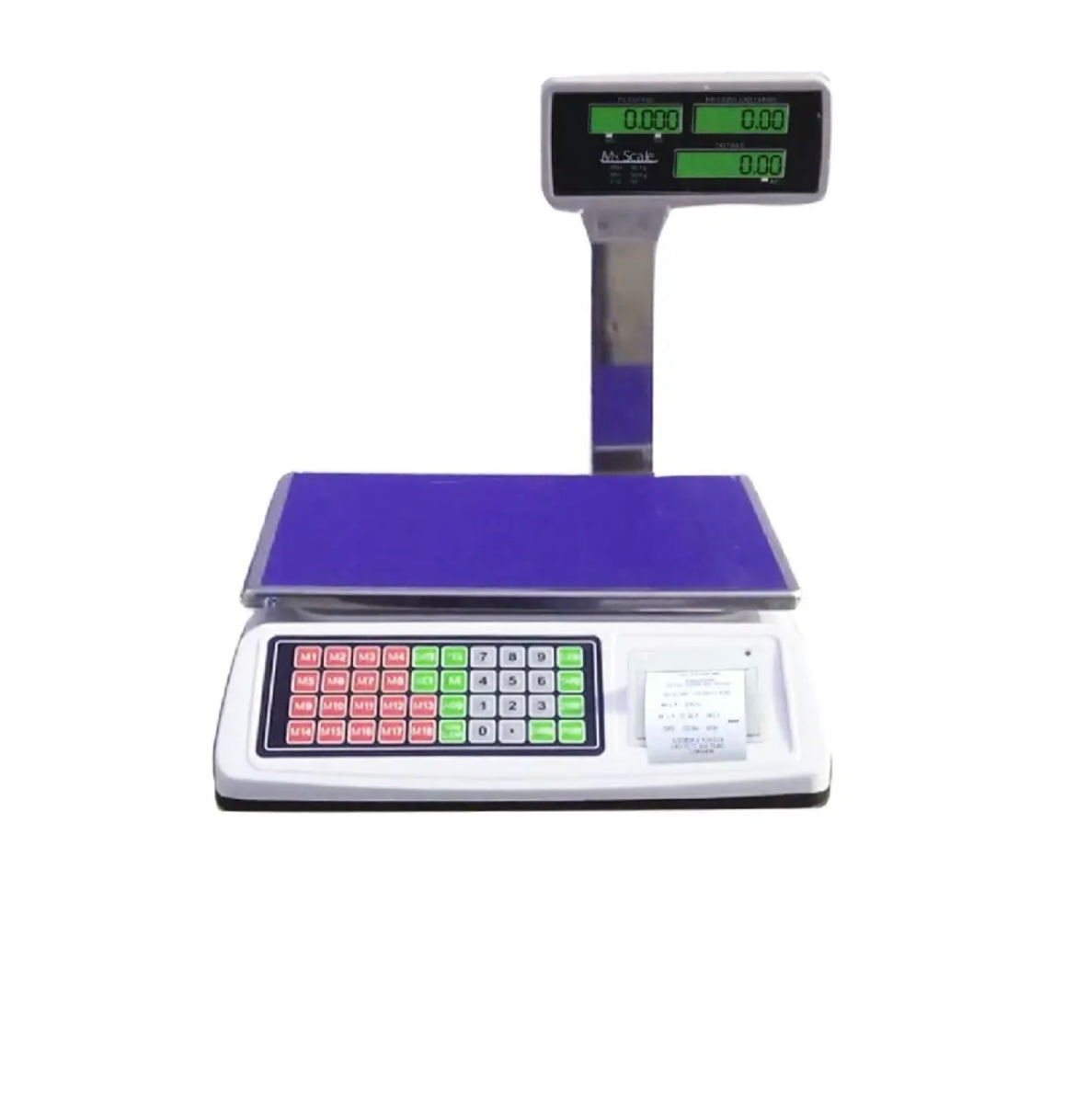 BILANCIA CON SCONTRINO PROFESSIONALE DA BANCO DIGITALE MAX 50KG 5 GR DISPLAY