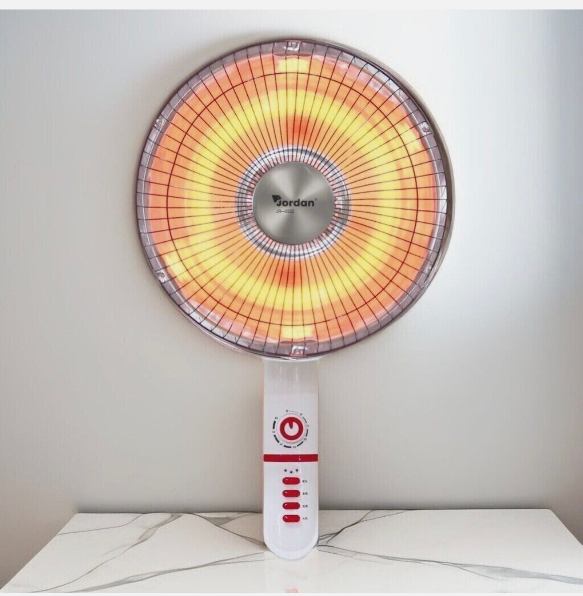 Stufa al carbonio elettrica oscillante a parabola carbon crystal 1000W timer