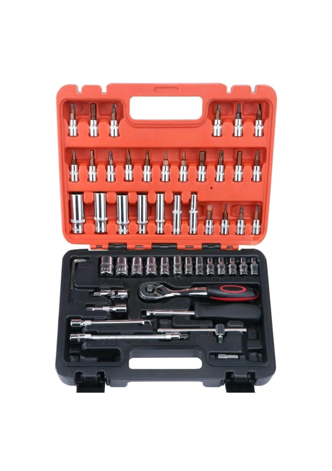 SET 53 PZ CHIAVI A BUSSOLA IN VALIGETTA CON CRICCHETTO KIT UTENSILI ATTREZZI