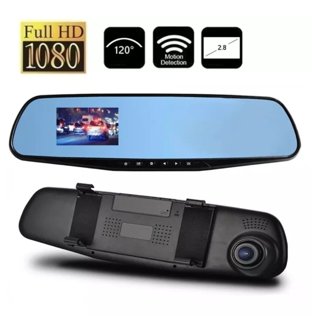 Specchietto retrovisore con telecamera 5Mpx registrazione auto schermo 2.8” LCD