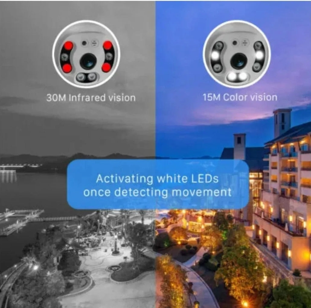 TELECAMERA intelligente ESTERNA 2022 WIRELESS APP ICSEE PTZ VIDEOSORVEGLIANZA WIFI FULL HD