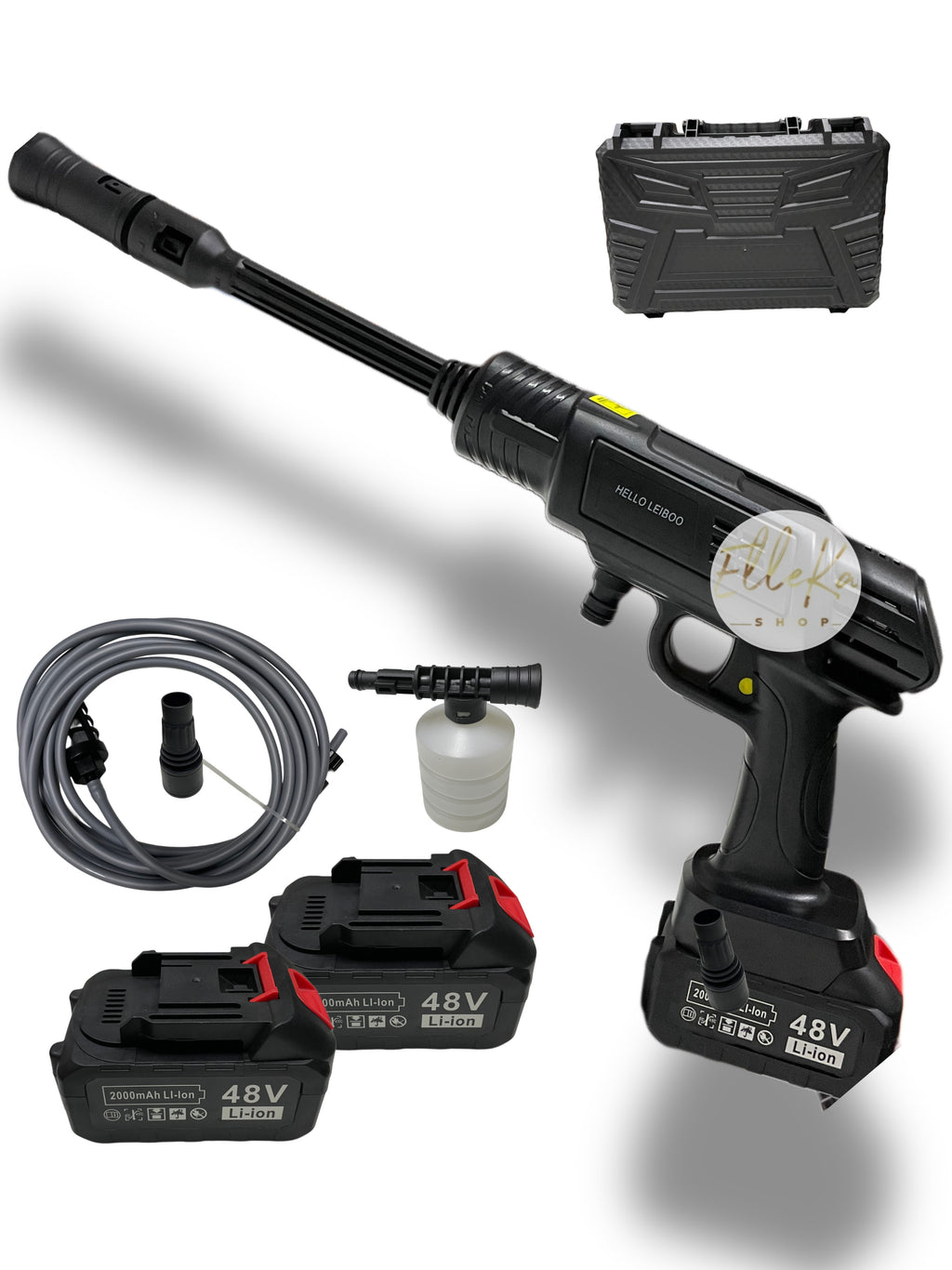 IDROPULITRICE PROFESSIONALE CON PRESSIONE CON DOPPIA BATTERIA 48v + VALIGIA