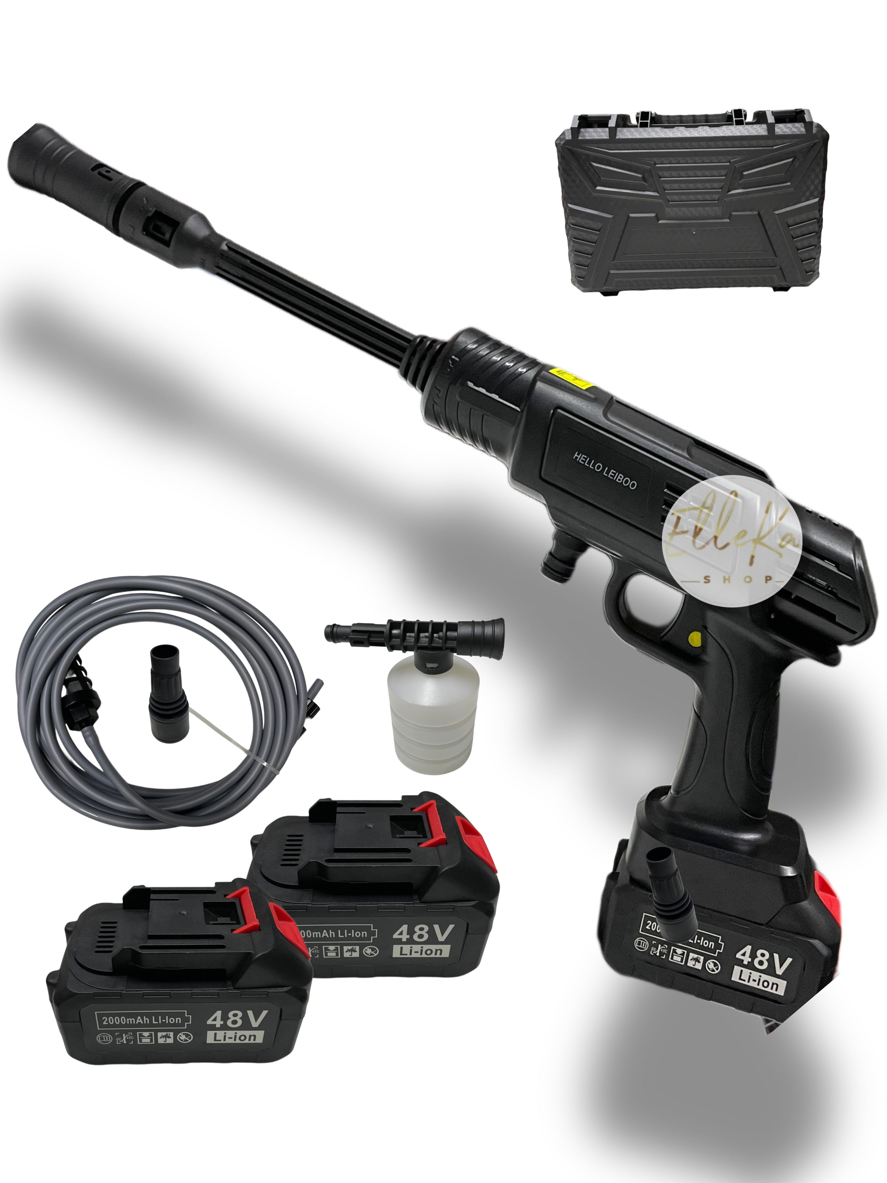 IDROPULITRICE PROFESSIONALE CON PRESSIONE CON DOPPIA BATTERIA 48v + VALIGIA