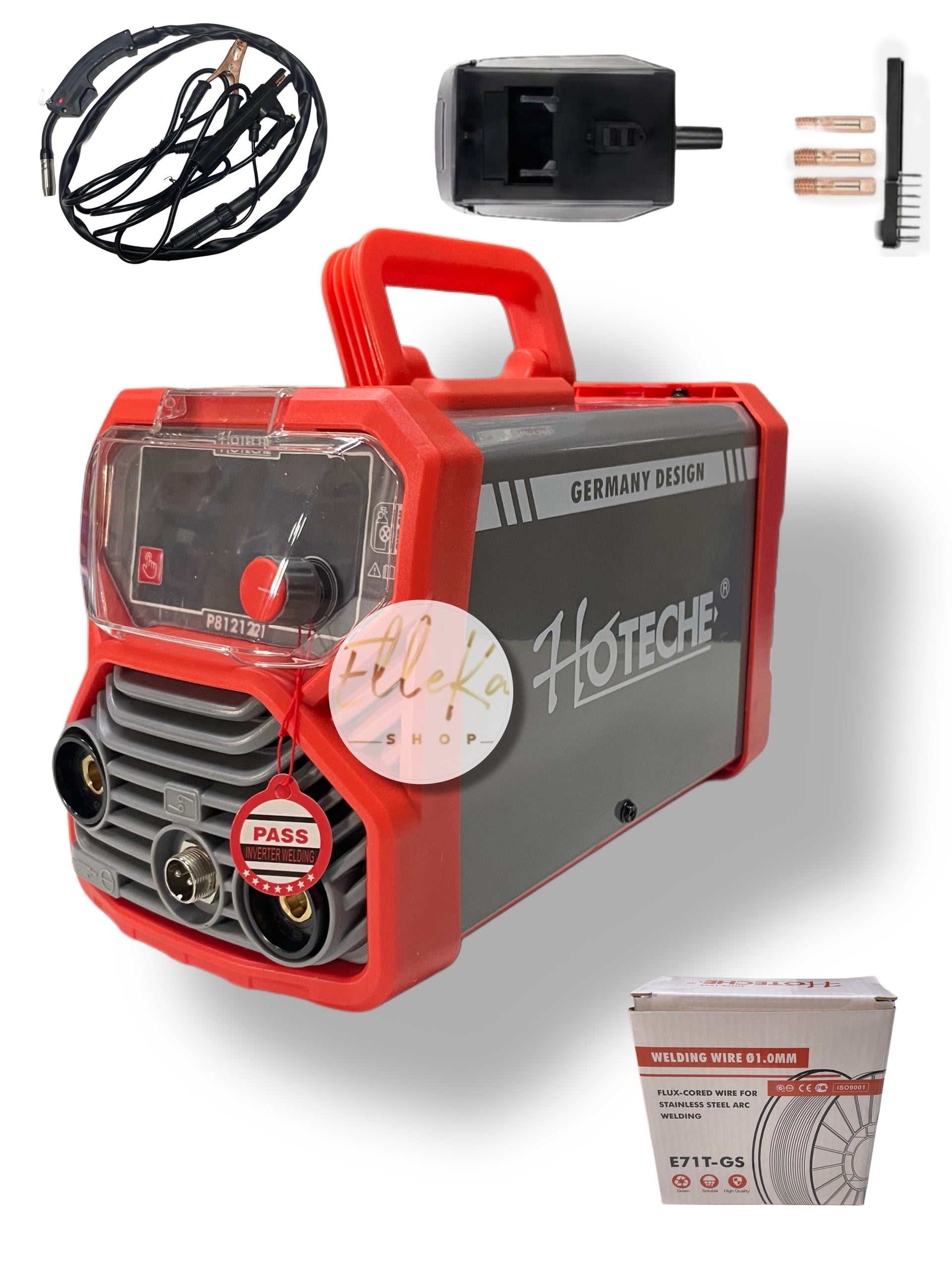 Kit Saldatore Professionale 100W Con Display LCD E Temperatura Regolabile 180-520°C, Set 14 Accessori