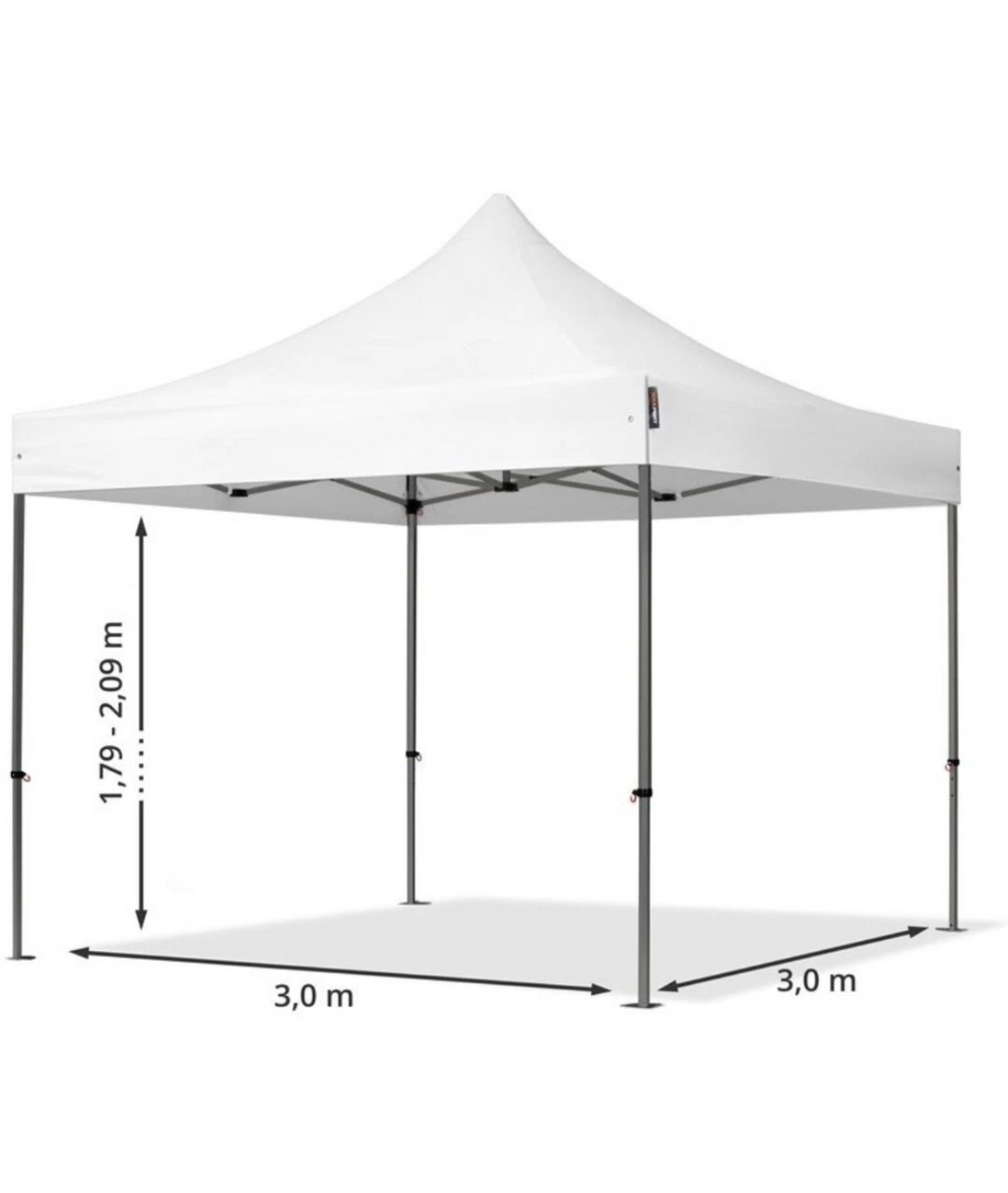 Gazebo Richiudibile 3X3 Mt in PVC Automatico in tessuto chiusura a fisarmonica