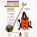 Abbacchiatore Scuotiolive Elettrico con Batteria a Zaino 128Vf 10000mAh Motore Brushless 140W 5 Velocità 800-1250 BPM Pettini in Fibra di Carbonio