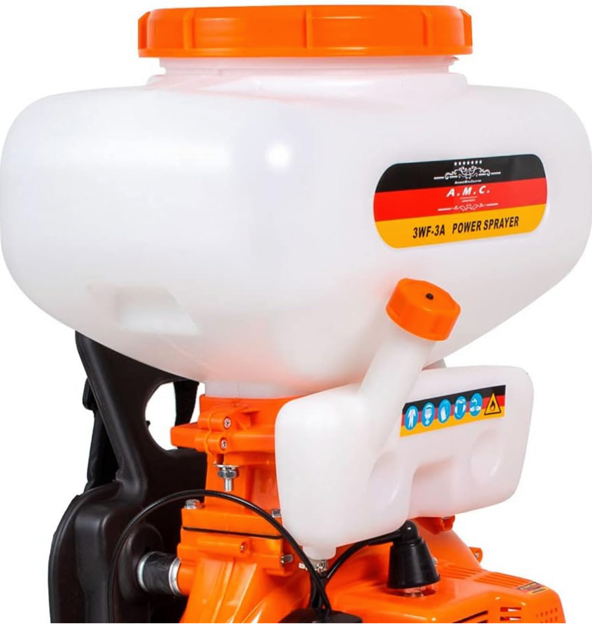 AMC Atomizzatore tripla funzione polverizzatore soffiatore motore a scoppio 43cc a spalla serbatoio 20L pompa per irrorazione di liquidi per disinfestazioni, sanificazioni e trattamenti alle piante