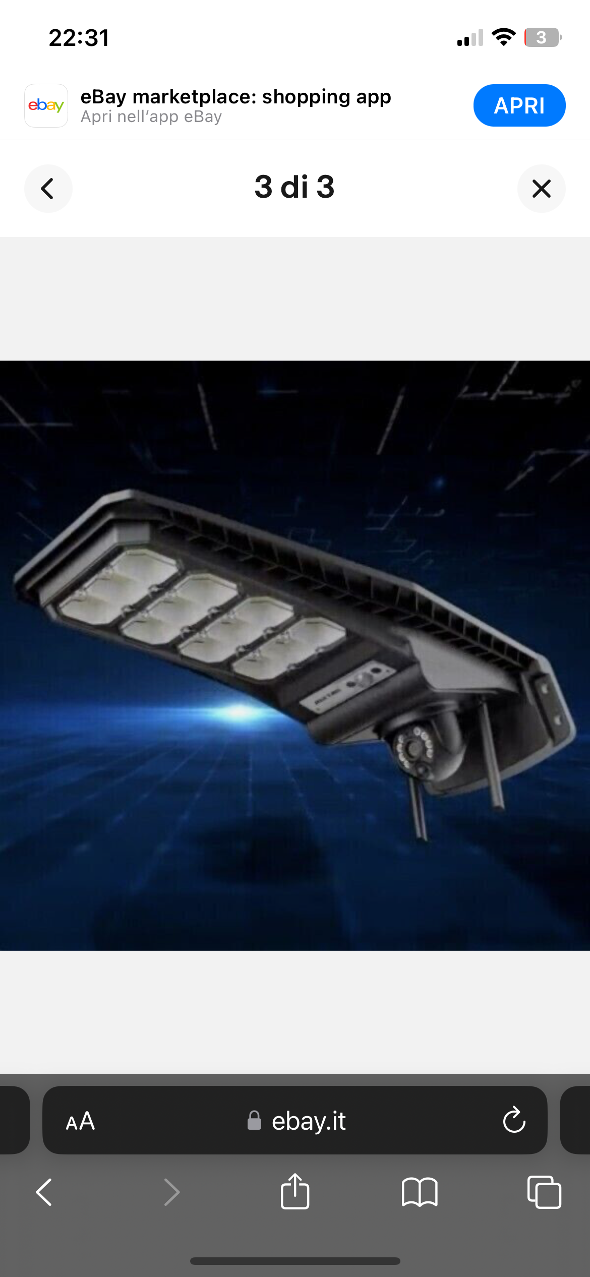 LAMPIONE STRADALE CON PANNELLO SOLARE 800w FARO LED CON TELECAMERA PTZ ICSEE