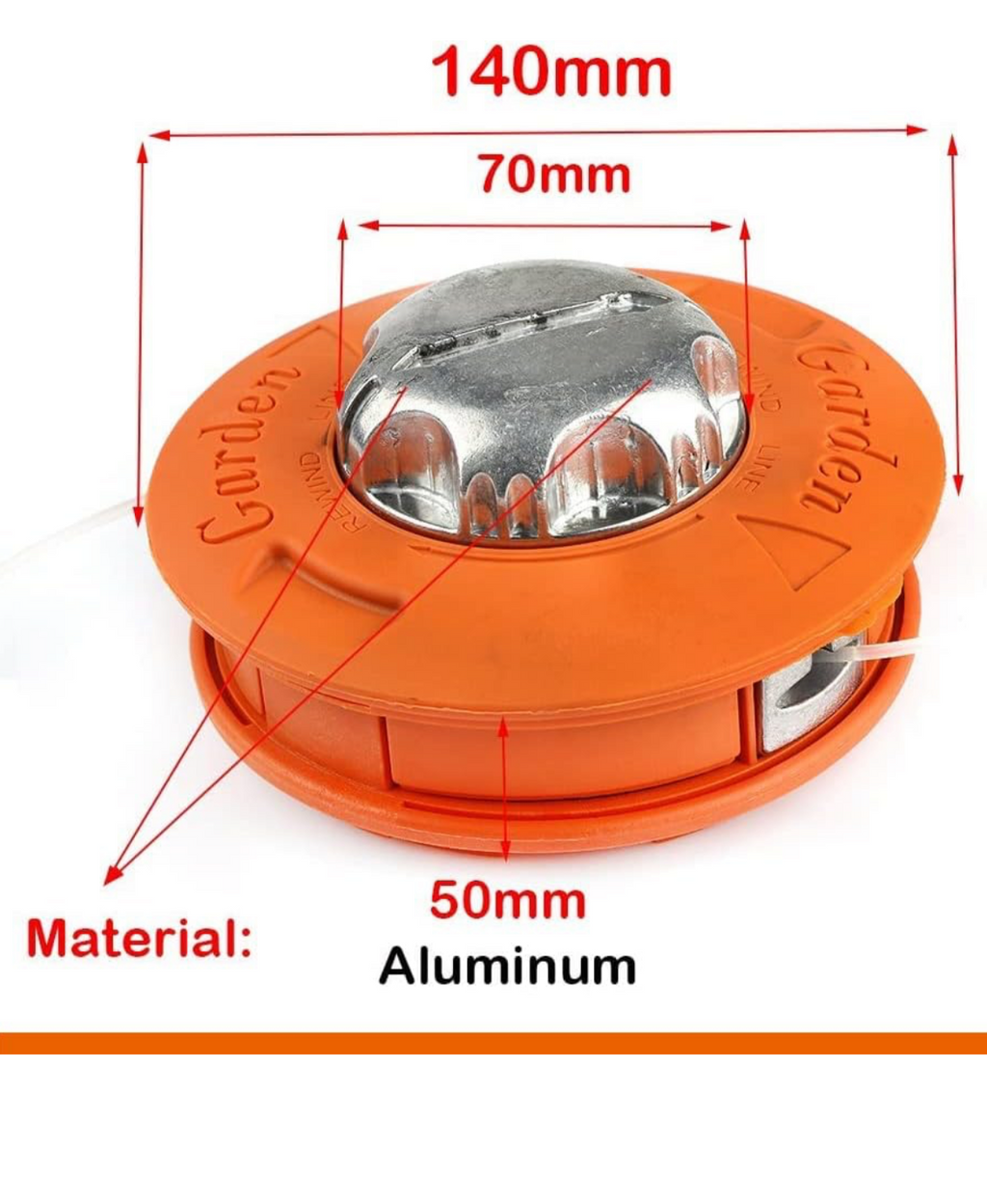 Testina  batti e vai decespugliatore Universale M10 X 1,25 Sinistra Bobine Rocchetti Filo Alluminio Nylon Reflex