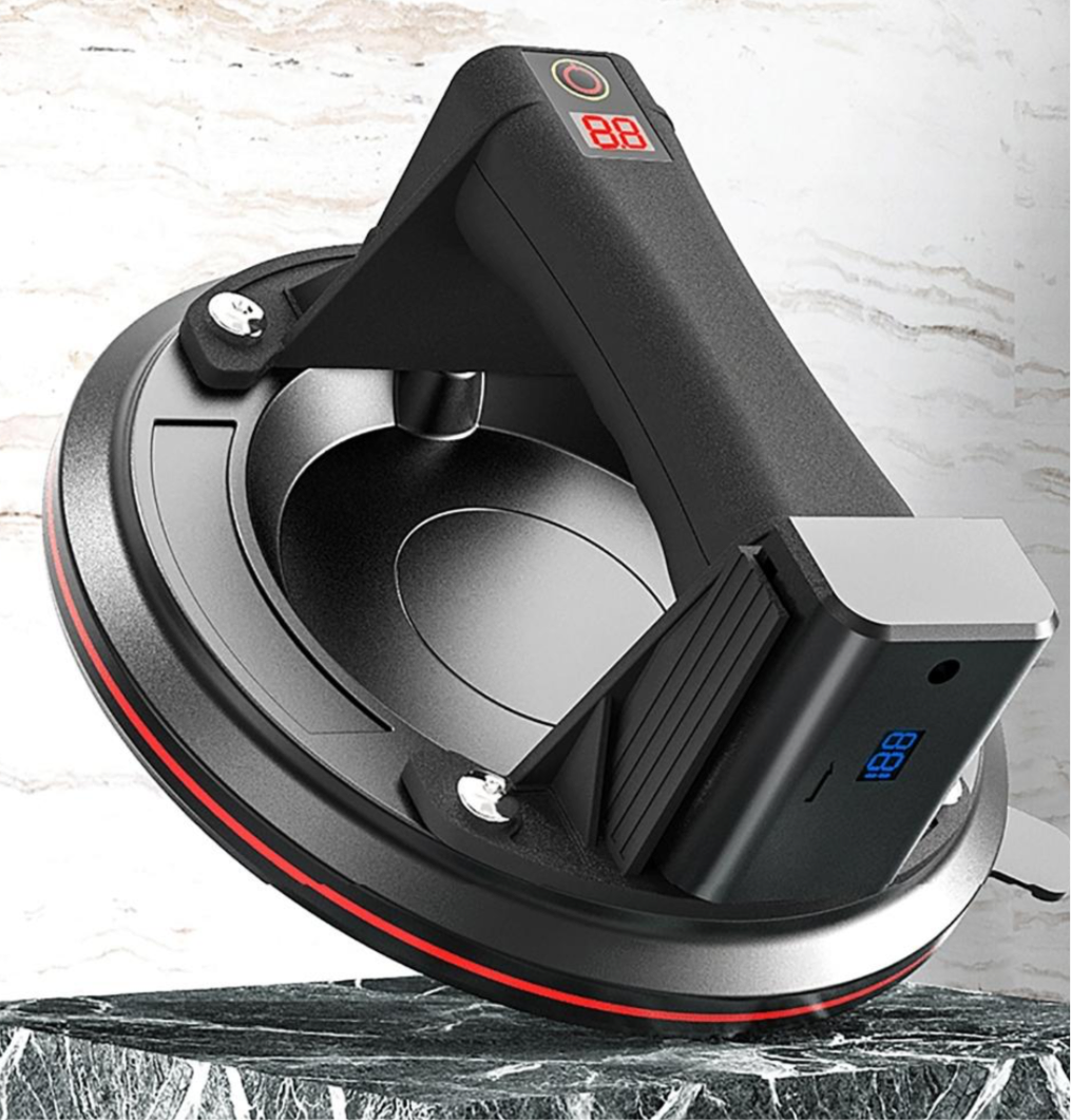 Ventosa elettrica da 8 pollici Strumento di sollevamento elettrico Ventosa da 200 kg Forte ventosa Piastrelle in ceramica Vetro Potente strumento di trasporto per carichi pesanti + BATTERIA IN OMAGGIO