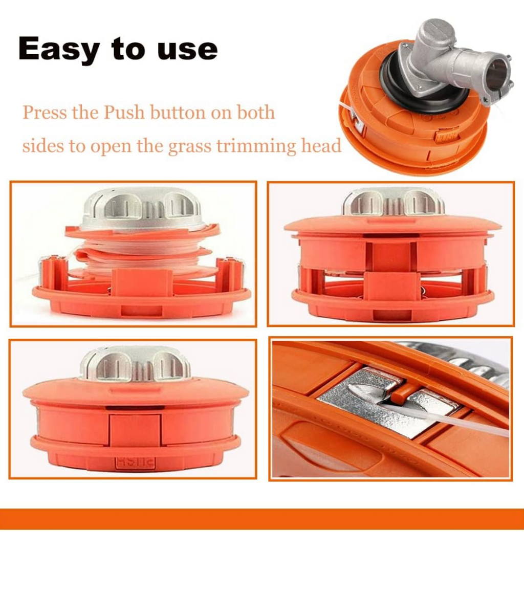 Testina  batti e vai decespugliatore Universale M10 X 1,25 Sinistra Bobine Rocchetti Filo Alluminio Nylon Reflex