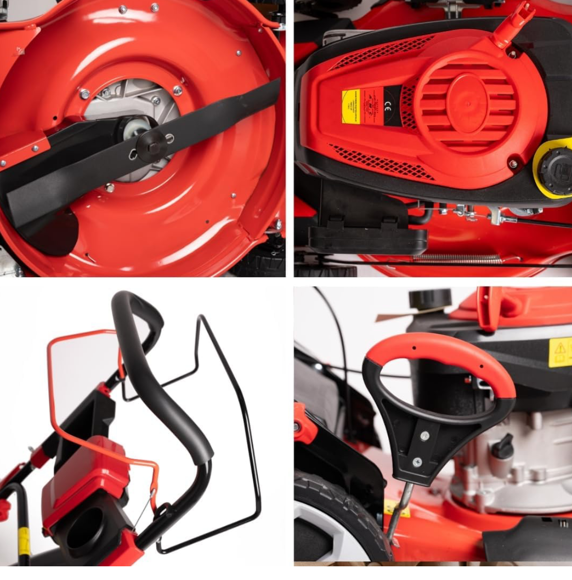 A.M.C. Tagliaerba a scoppio semovente 4in1-4 CV - Tosaerba a benzina - Motore 170cc 4 tempi con autotrazione - Larghezza di taglio 51cm - Mulching - cesto di raccolta 60L