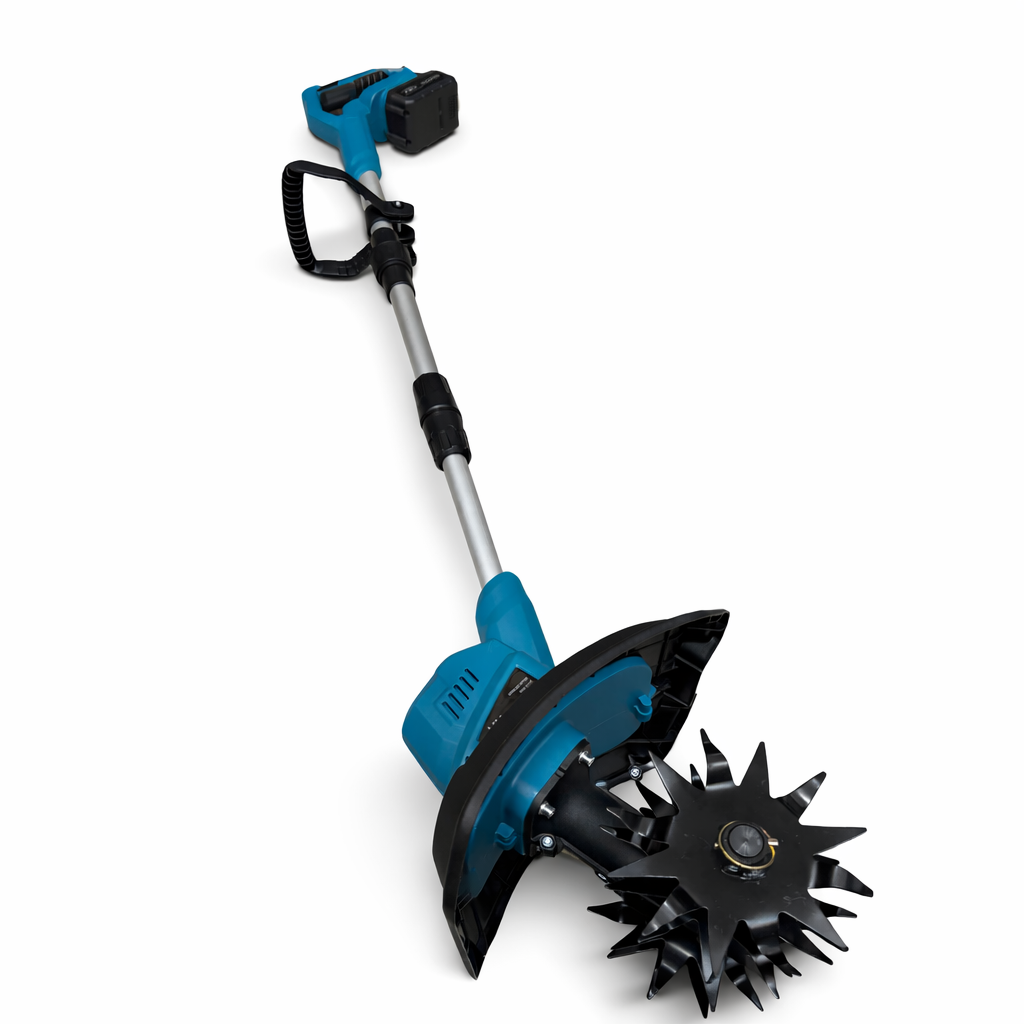 Motozappa Elettrica a Batteria Cordless con 2 Batterie + Caricatore – Per Orto e Giardinaggio