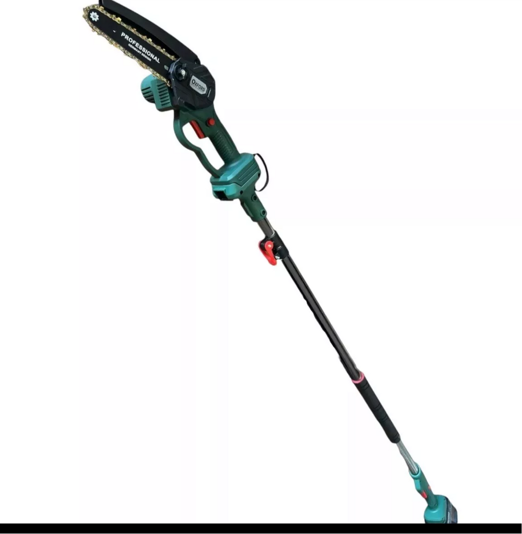 Kit Potatura Forbice Cesoia Motosega 6" a batteria 68Vf +asta telescopica CH0402