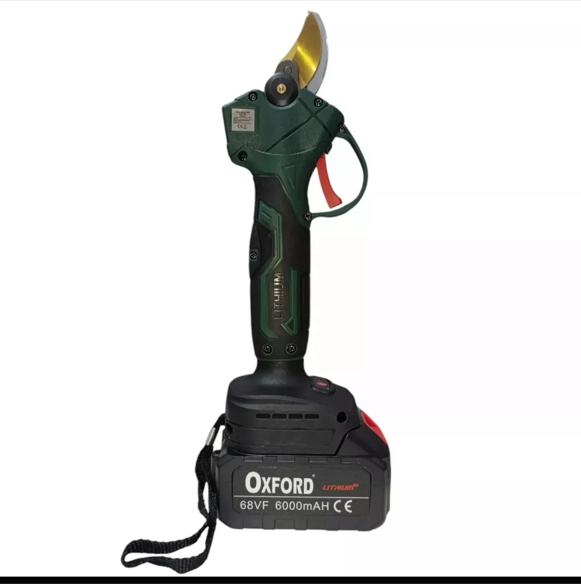 Kit Potatura Forbice Cesoia Motosega 6" a batteria 68Vf +asta telescopica CH0402