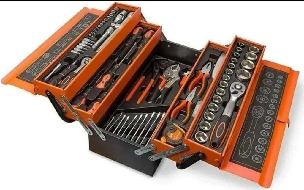 Cassetta Attrezzi Completa con 85 Pezzi in Metallo Cassetta Porta Utensili