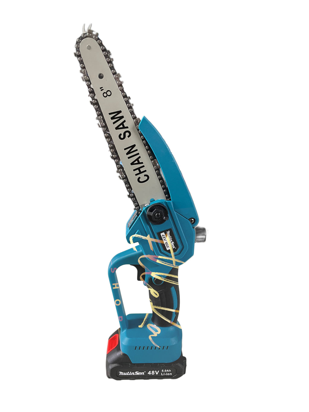 KIT 2 PZ FORBICE 45mm A BATTERIA DA POTATURA +MOTOSEGA 8” VALIGIA 48V 2 BATTERIE