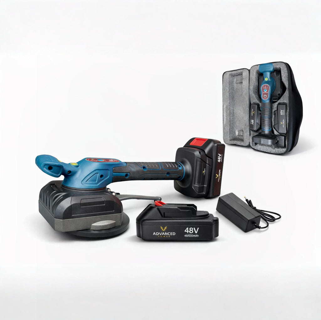 Livellatrice Vibrante per Piastrelle 48V con Ventosa | 5 Livelli di Potenza | Fino a 45kg – Alzata 1,20m