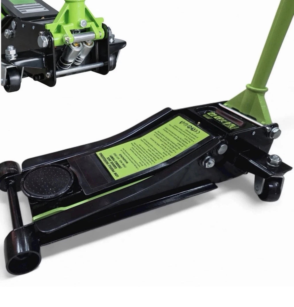 Crick Auto 5 Ton Cric Carrello Sollevatore idraulico Doppio Pistone Ribassato 65