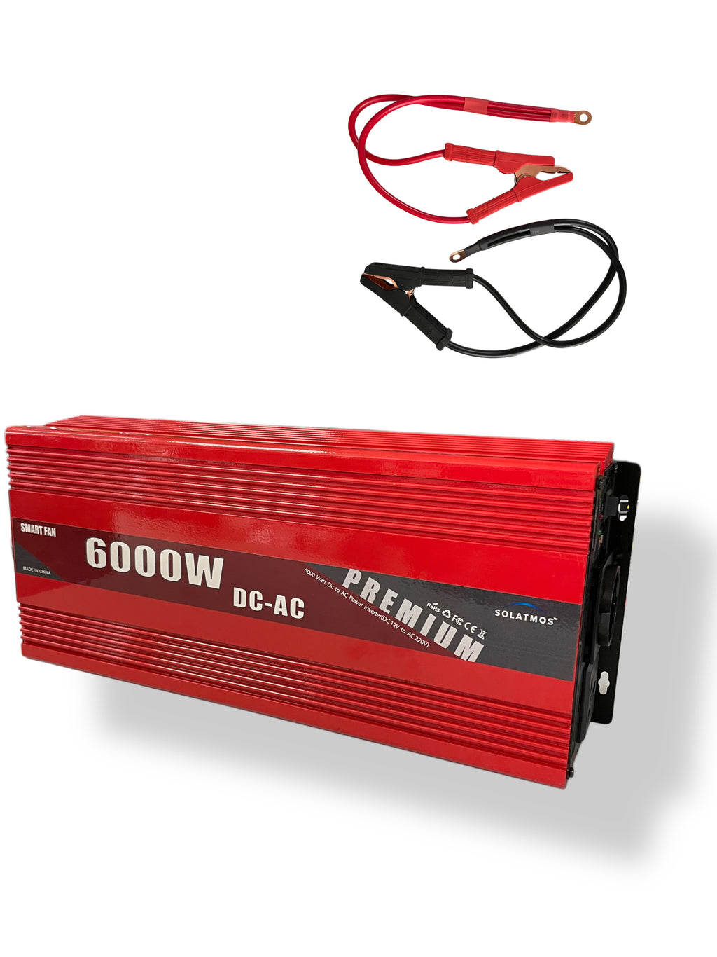 Inverter di Potenza Silenzioso da 4000w e 6000w, 6 Protezioni, Alta Efficienza di Conversione con 2 Ventole di Raffreddamento (12/220V)