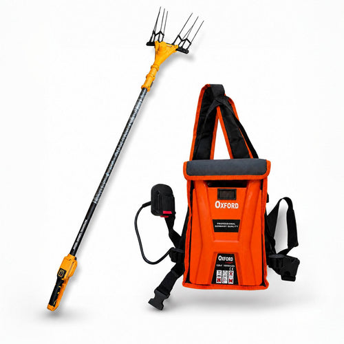 Abbacchiatore Scuotiolive Elettrico con Batteria a Zaino 128Vf 10000mAh Motore Brushless 140W 5 Velocità 800-1250 BPM Pettini in Fibra di Carbonio