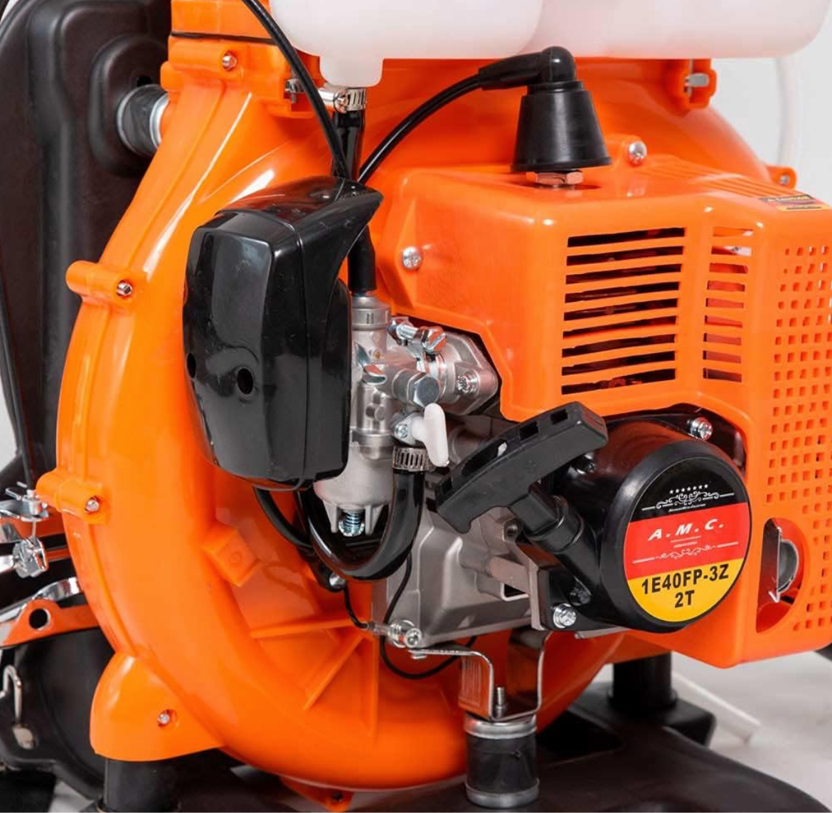 AMC Atomizzatore tripla funzione polverizzatore soffiatore motore a scoppio 43cc a spalla serbatoio 20L pompa per irrorazione di liquidi per disinfestazioni, sanificazioni e trattamenti alle piante