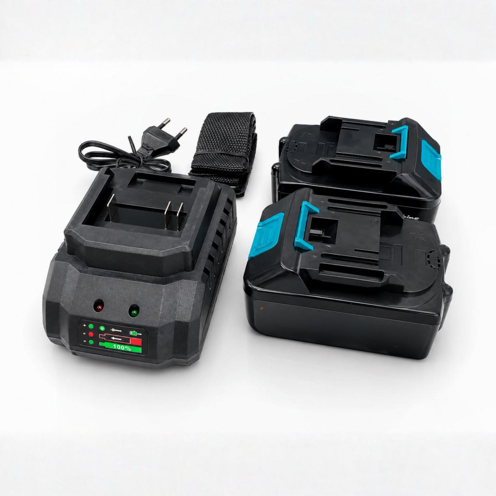 Avvitatore ad Impulsi a Batteria con Set Accessori Completo – Alta Coppia per Ruote Auto, Bulloni, Officina e Fai da Te – Con Valigetta