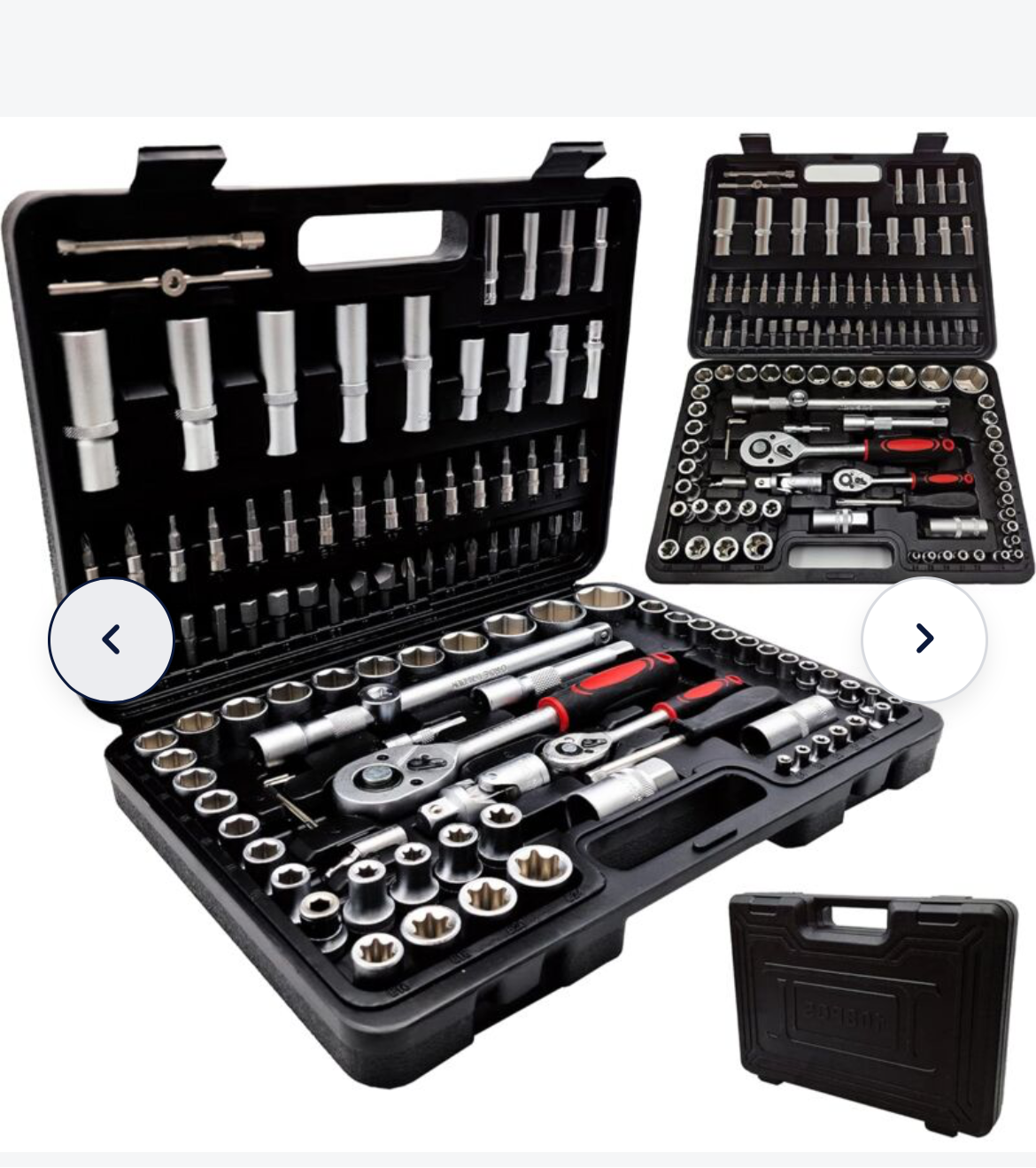 Valigetta Porta Attrezzi a Bussola Esagonali Professionale 112Pezzi con Cricchetto Reversibile, Chiavi e Inserti, Acciaio al Cromo Vanadio, Adattatori e Prolunghe, Kit Completo
