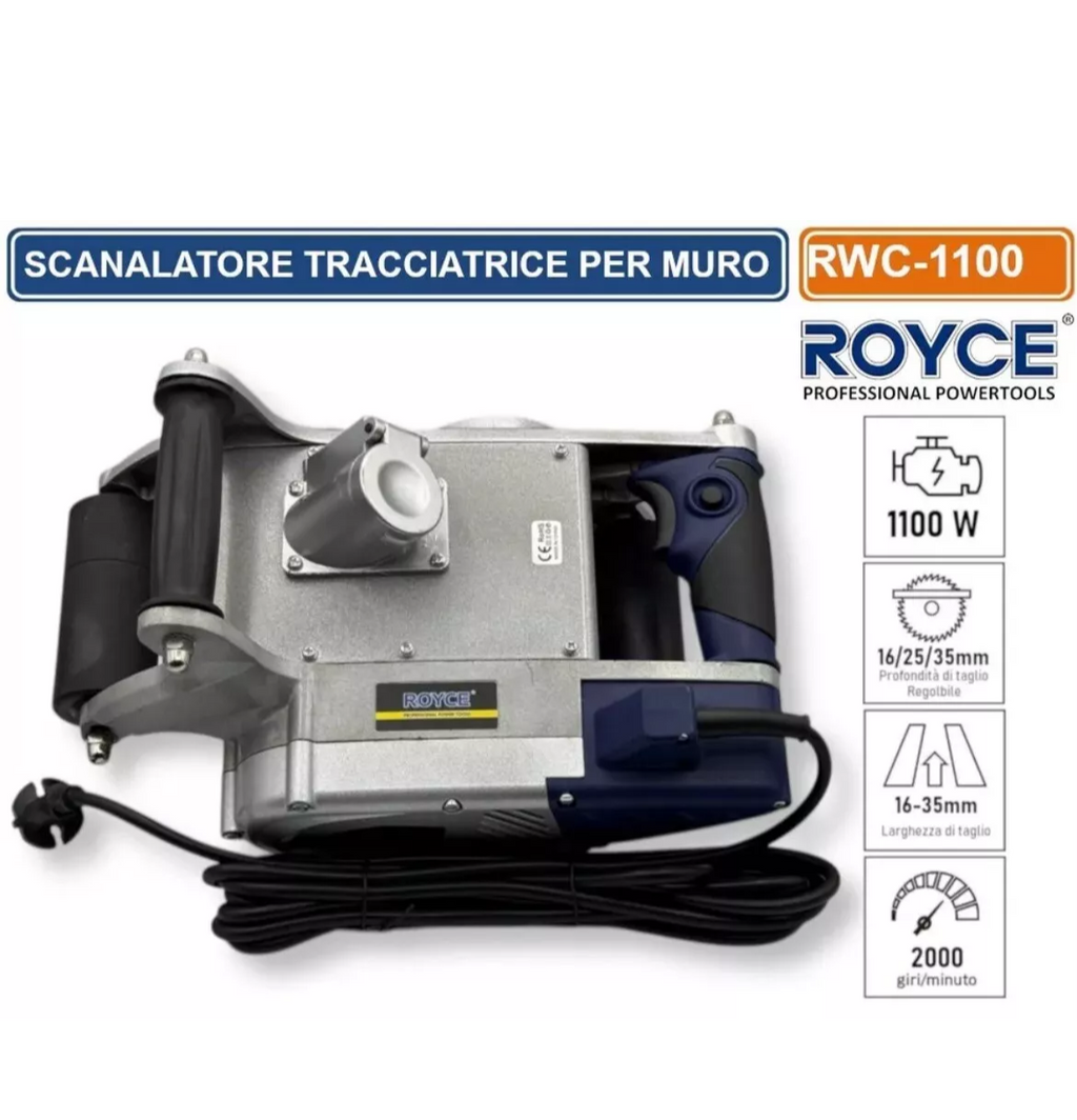 Scanalatrice/Scanalatore/Tracciatrice per muri a fresa 25mm 1100W professionale