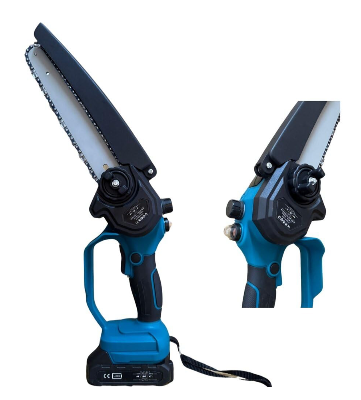 Motosega a Batteria per Potatura con 4000mAh Batterie, 8 Pollici Sega a Batteria per Potatura con Pompetta Olio, Motosega Elettrica a Batteria per il Taglio del Legno Giardini