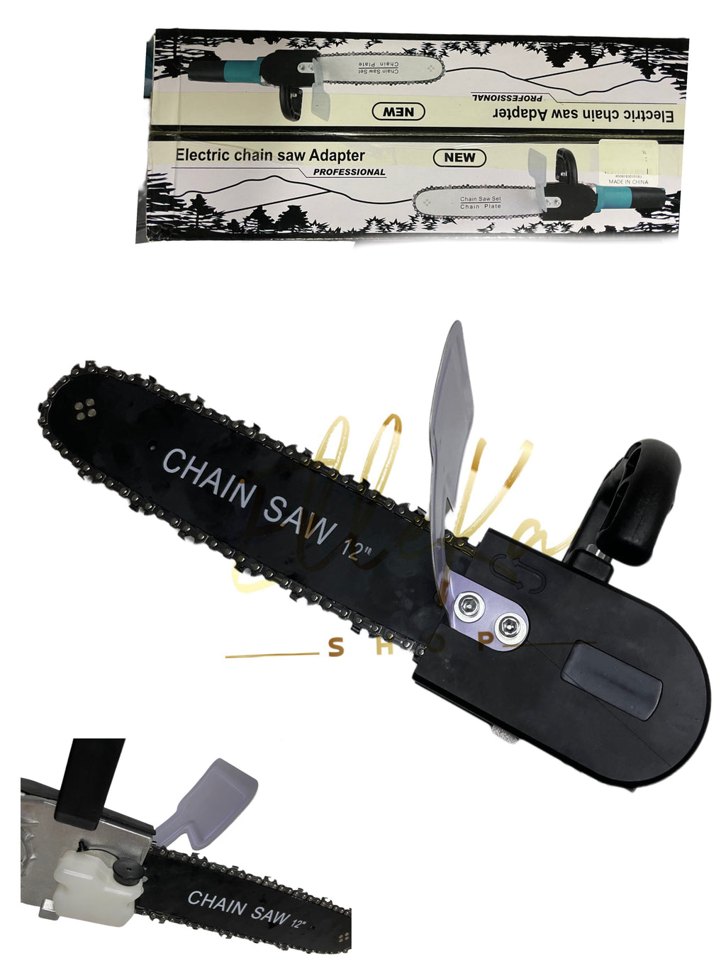 Kit Adattatore Smerigliatrice 12" Per Flex Barra Sega Catena Motosega Elettrico