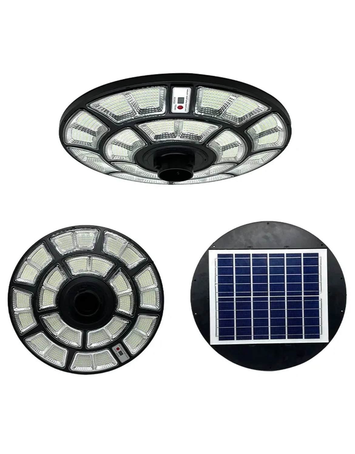 LAMPIONE SOLARE LUCE LED 2000W UFO SENSORE DI MOVIMENTO E CREPUSCOLARE IP65
