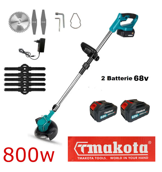 DECESPUGLIATORE ELETTRICO A BATTERIA LITIO 68Vf TAGLIAERBA TAGLIABORDI RASAERBA.