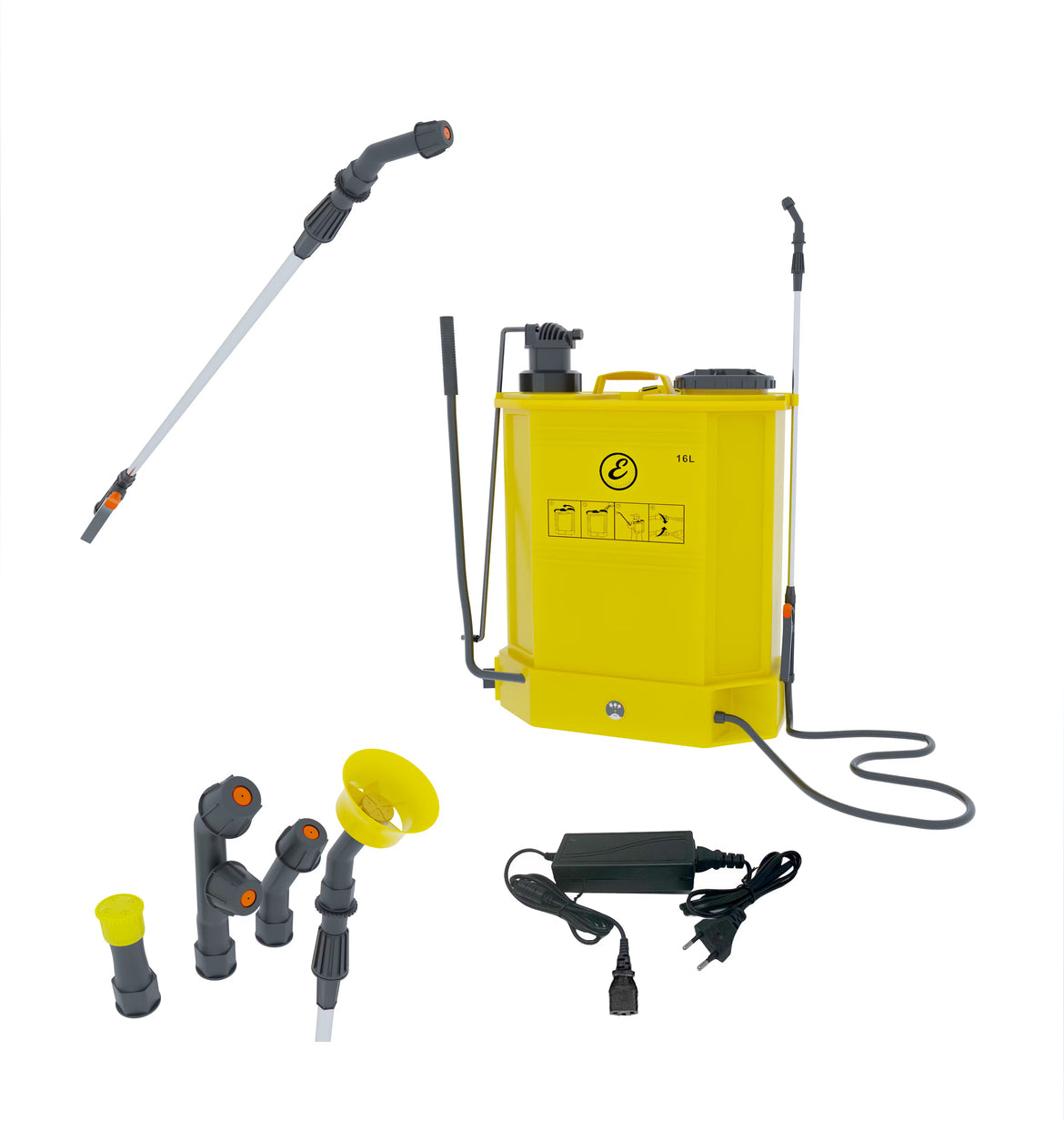 Pompa A Spalla Elettrica 18 Litri Spruzzatore Nebulizzatore Irroratrice Doppia Funzione Batteria E Manuale Per Giardino Disinfestazione Fertilizzante