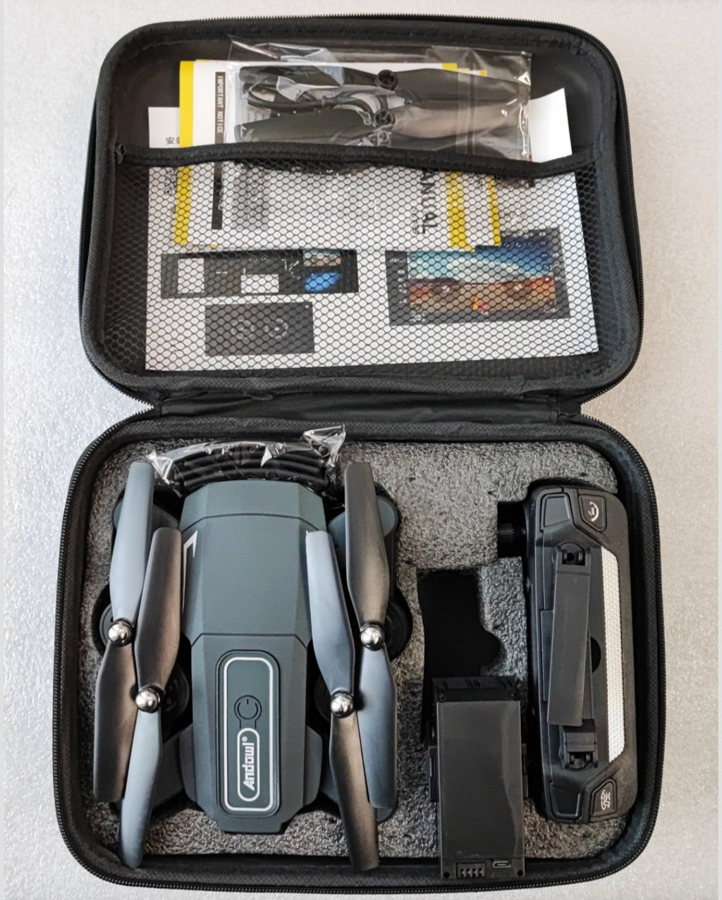 Drone pieghevole con fotocamera HD girevole 1080p con Applicazione e Telecomando