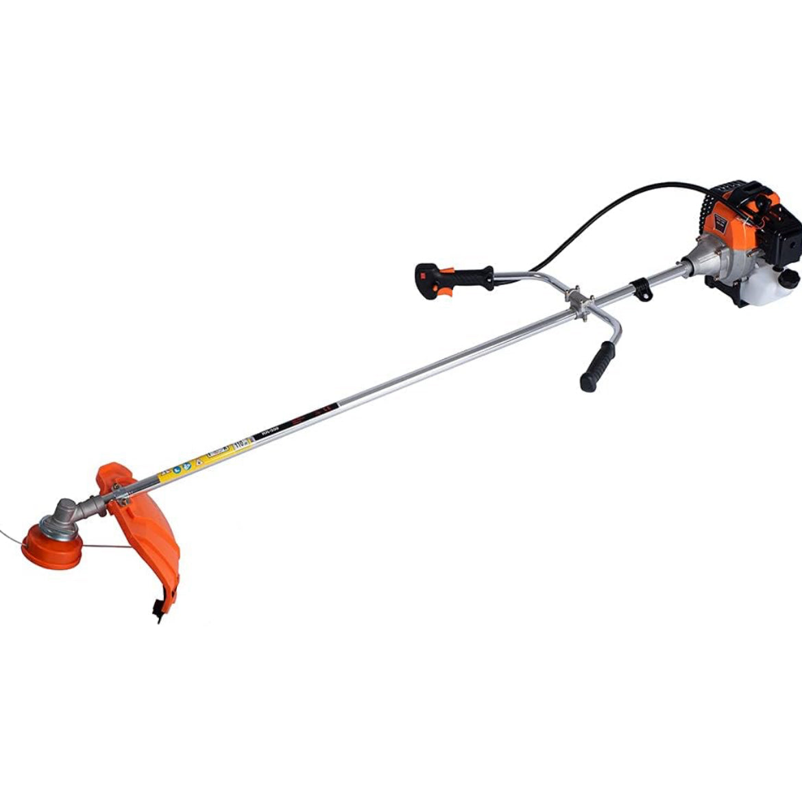 Decespugliatore a scoppio multifunzione 2 in 1 a braccia con motore 2 tempi da 52cc manico ad arco con testina e disco tre denti in acciaio tagliasiepi e bordo per fai da te o professionisti