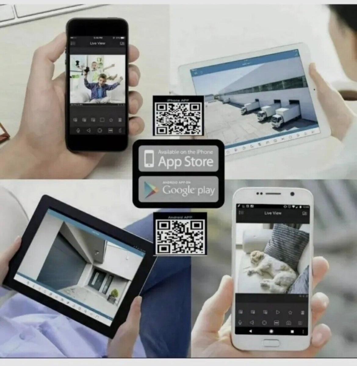 KIT TELECAMERE VIDEOSORVEGLIANZA 4 CANALI CON MONITOR HD INFRAROSSI + DVR