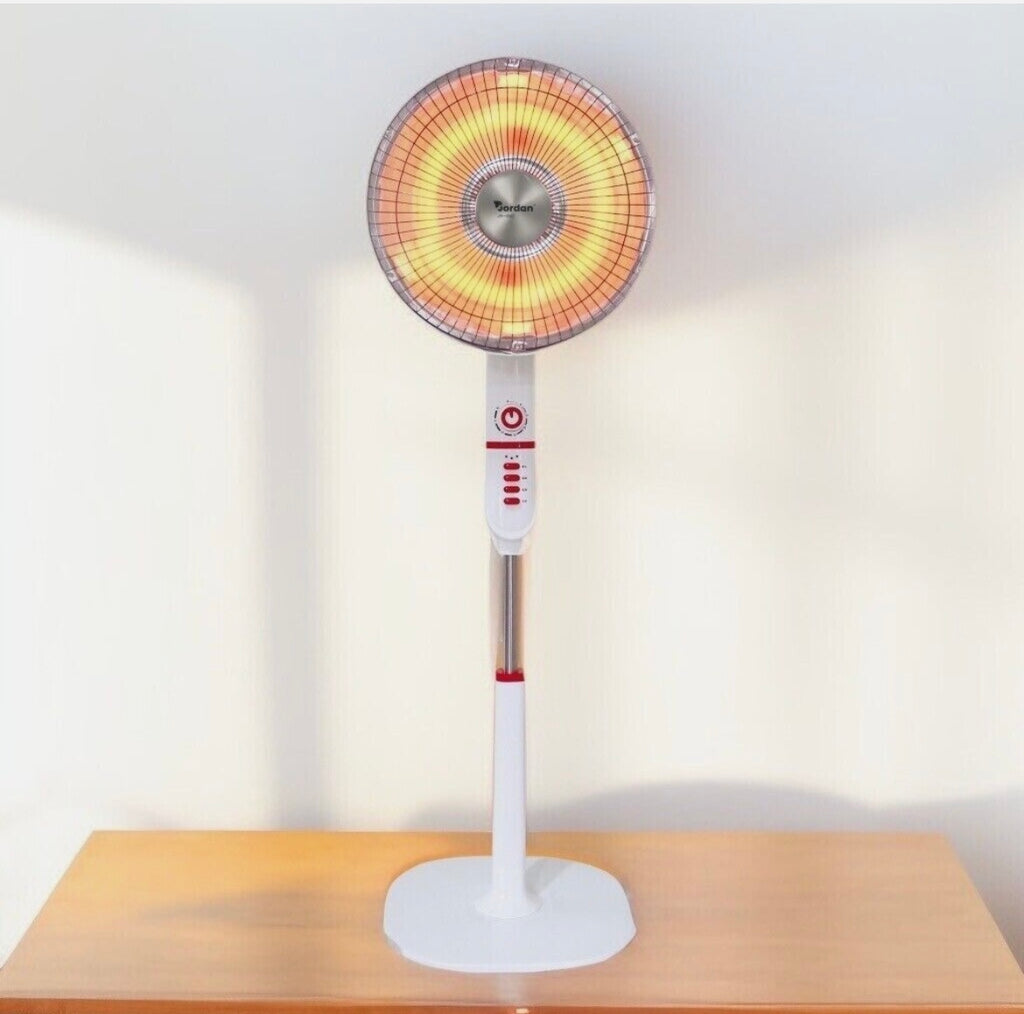 STUFA  al carbonio 1000w elettrica oscillante a parabola crystal timer