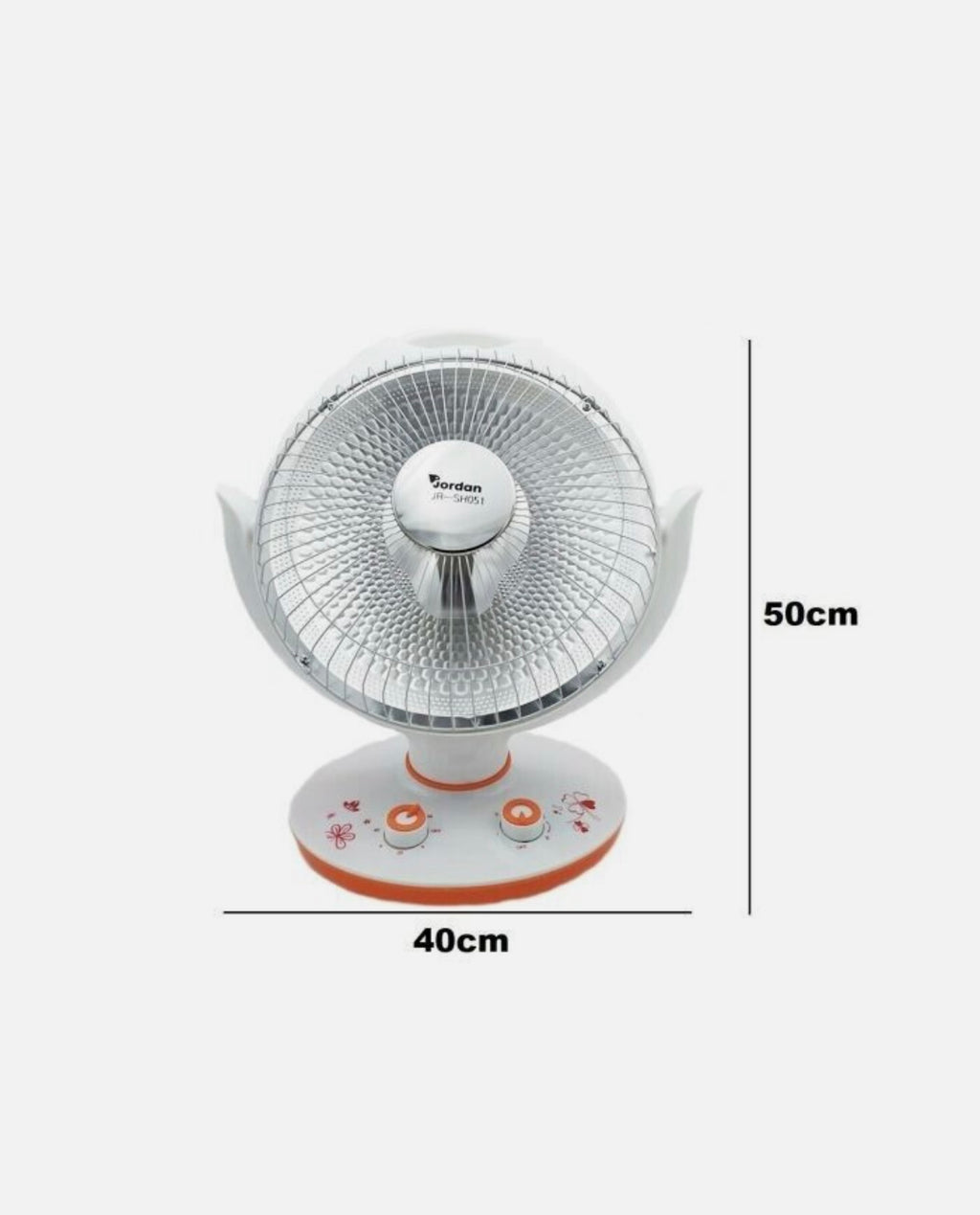 Stufa elettrica in fibra di carbonio Parabola 45 cm oscillante 500-1000 w