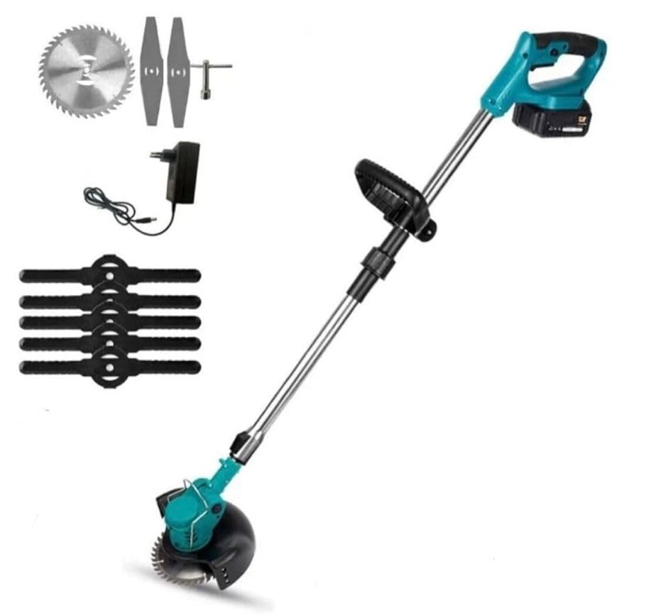 Tris per giardinaggio tagliaerba 48v+ motosega 6” con oleatore+ forbice 30mm con 4 tagli + 2 BATTERIE 48v 5ah +accessori