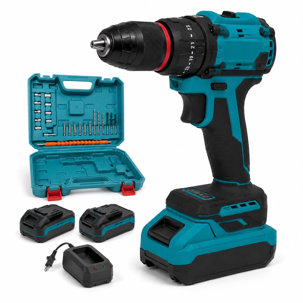 Trapano Avvitatore MAKOTA 48v a Percussione con 2 Batterie Valigetta Accessori e Caricatore