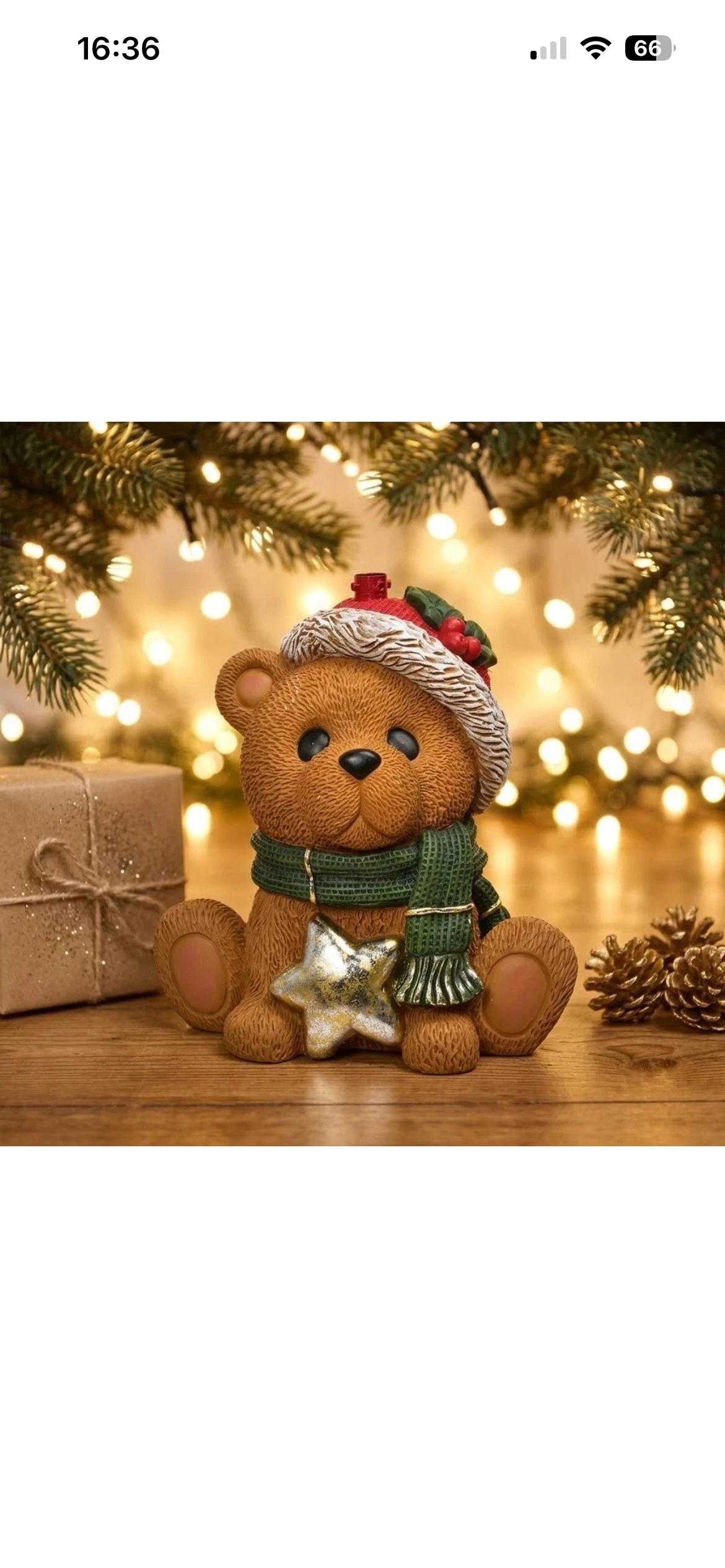 Base per Albero di Natale Orsetto Stella 56x40x38 cm Supporto Poliresina