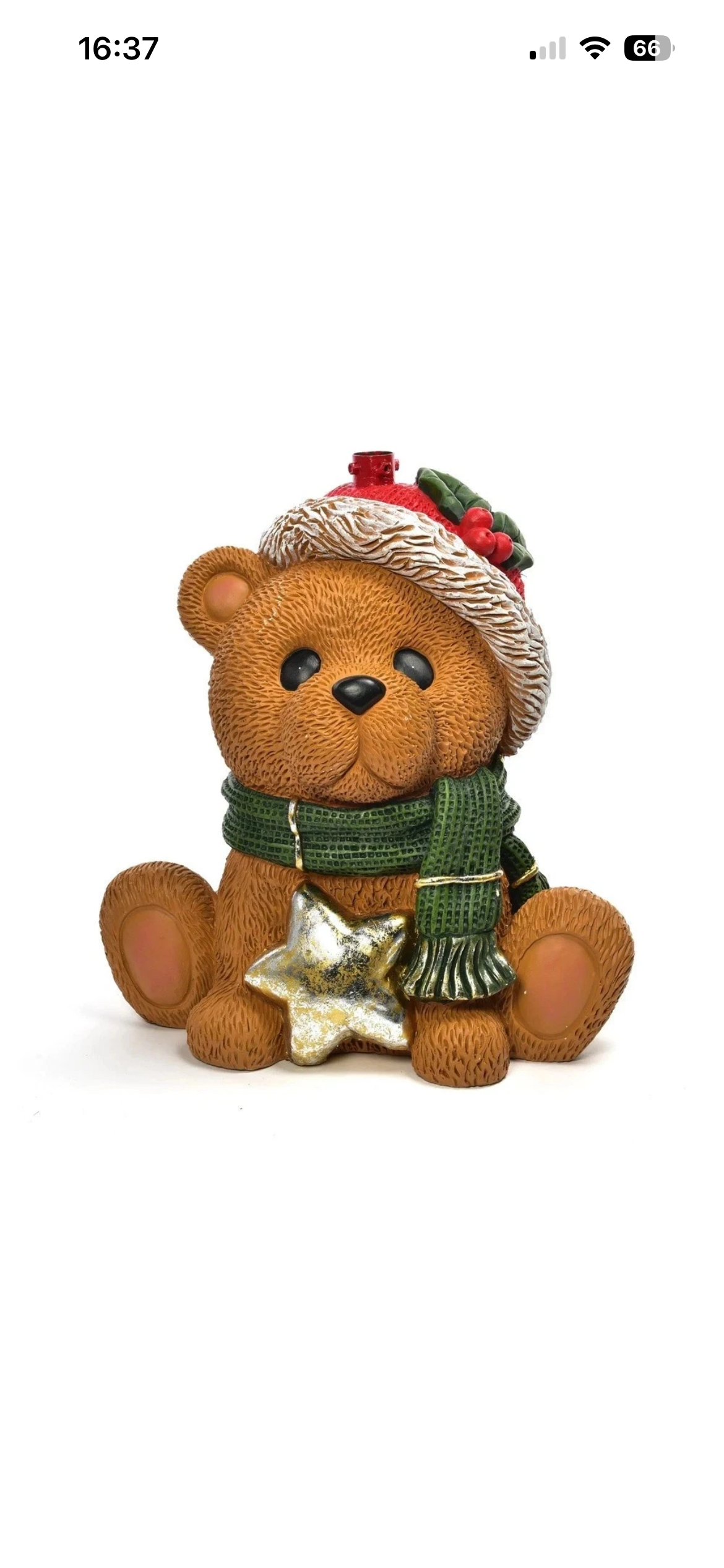Base per Albero di Natale Orsetto Stella 56x40x38 cm Supporto Poliresina