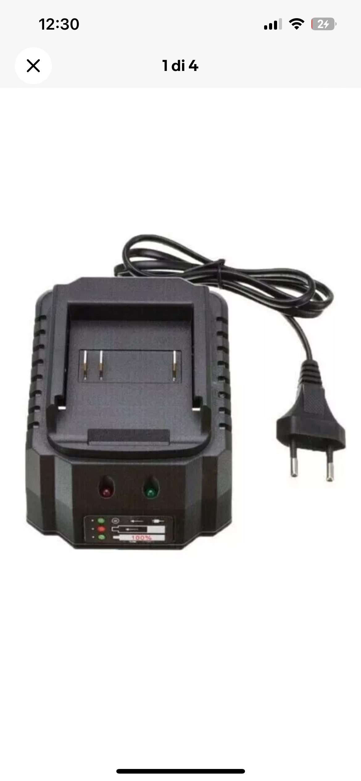 Caricabatterie a basetta carica rapida