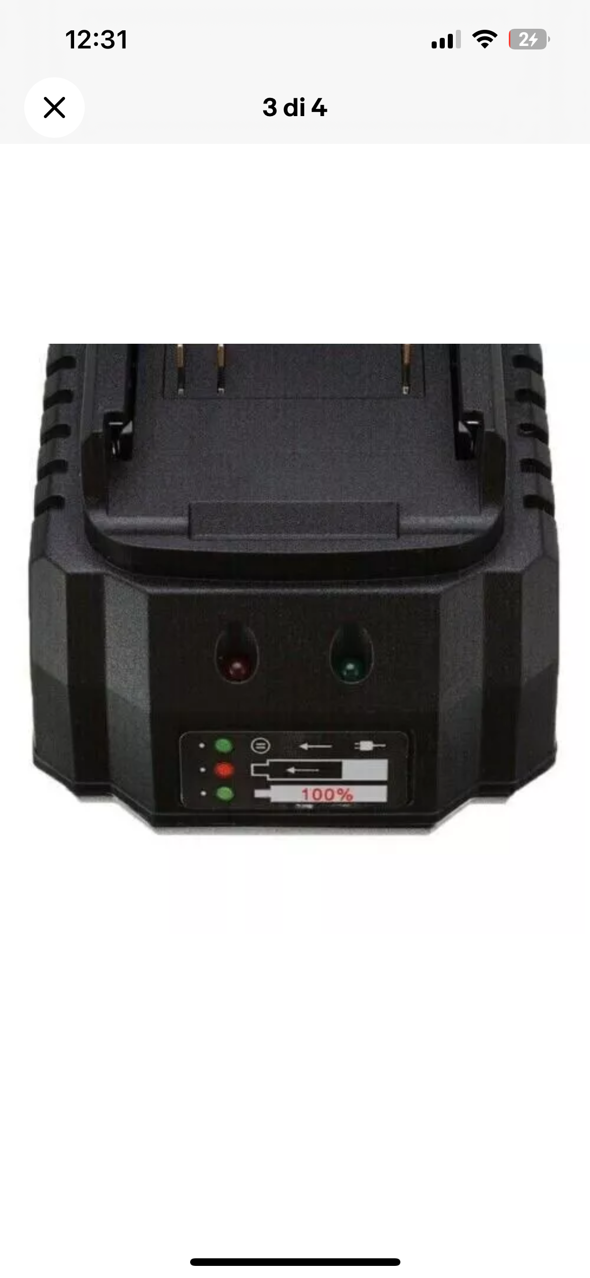 Caricabatterie a basetta carica rapida