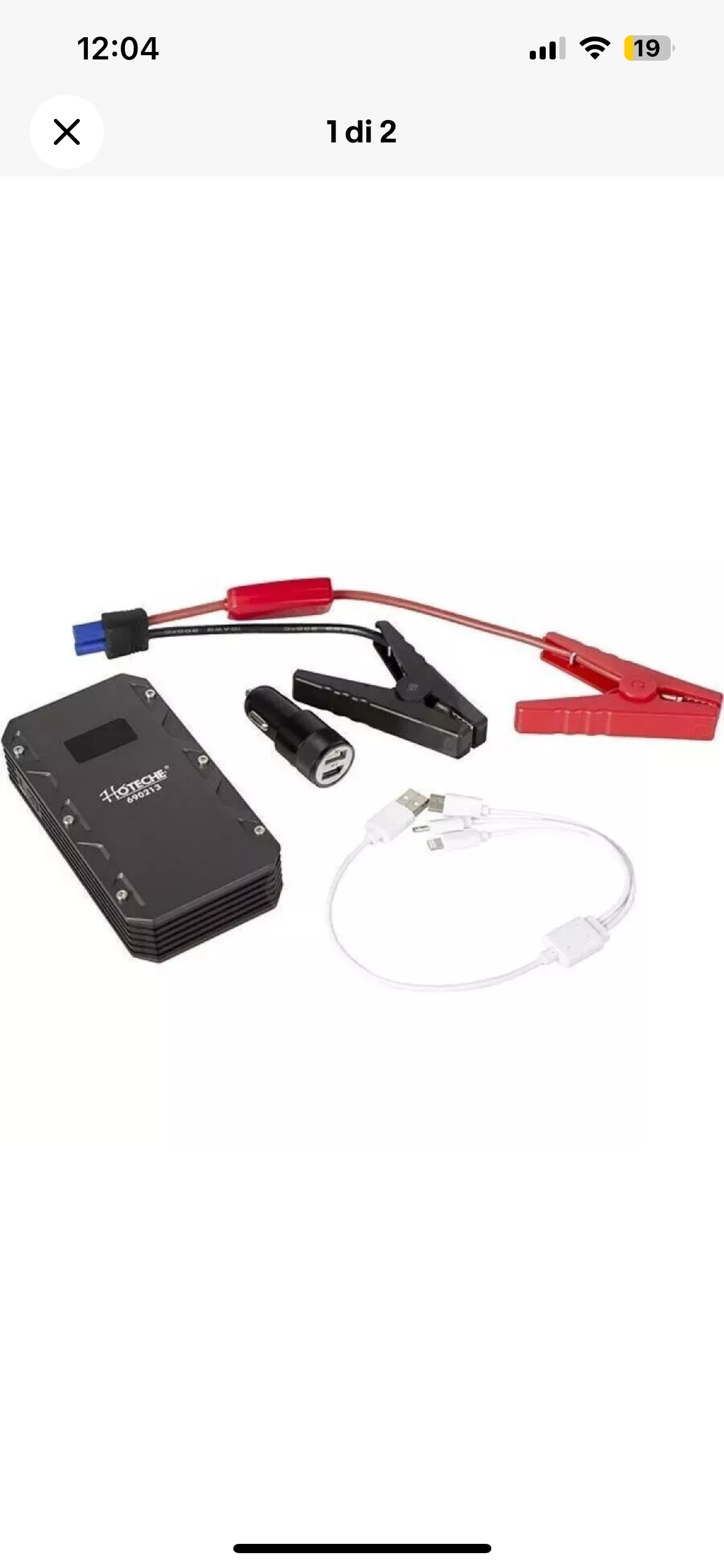 Avviatore Batteria Auto Moto Barca Booster Jump Starter Emergenza a LED 500A