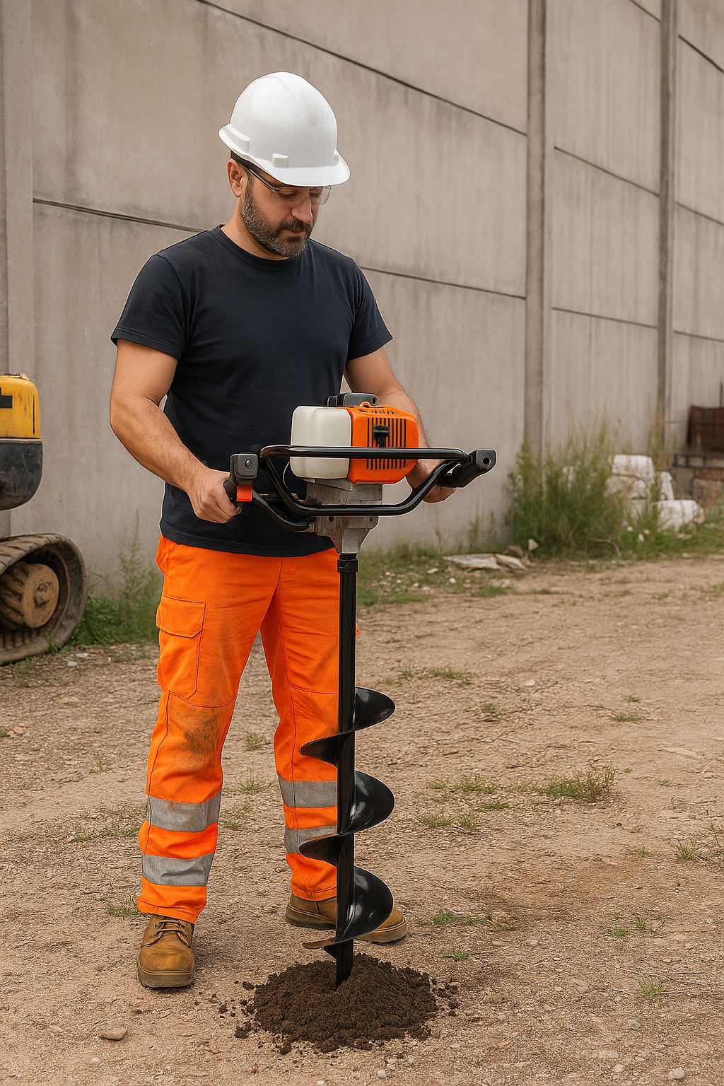 Trivella a Scoppio 52cc 2 Tempi con 3 Punte + Prolunga 80cm + Kit Accessori