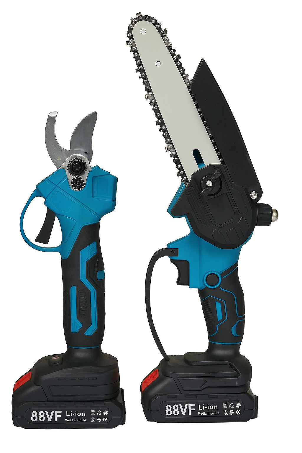 KIT POTATURA FORBICE A BATTERIA DA POTATURA +MOTOSEGA +VALIGIA CESOIA 48V 2 BATTERIE