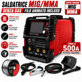 Saldatrice Inverter MIG/MMA Senza Gas con Filo Animato Incluso – Doppia Funzione a Filo Continuo ed Elettrodo – Display Digitale
